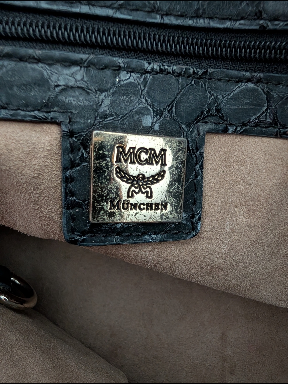 MCM Black and White Harlequin Tote - Picture 8 of 11